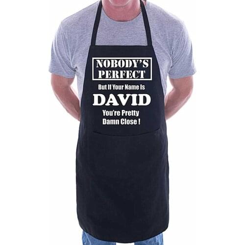 Custom BBQ Cooking Funny Novelty Apron,Personalized''Nobodys Perfect'',Grill Master with name,Fathers Day Baking Apron,Day Gifts