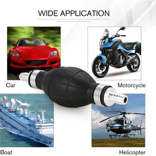 10mm Diesel Fuel Pump Line Hand Water Liquid Primer Bulb Gas Petrol Auto Car Boat Motorcar Transfer Rubber Aluminum