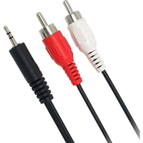 3.9 ft 3.5mm Plug jack to Dual 2 RCA male Cable Stereo PC Audio Splitter Aux To 2 RCA Audio Cables 1.2m
