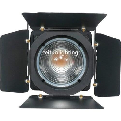 8pcs Waterproof 200w Folding Led Fresnel Spotlight WW / CW / RGBW 4in1 COB Led Die Casting Aluminum DMX / RDM Led Studio Light