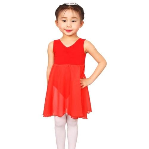 Valchirly Girls Ballet Chiffon Dress,Kids Cotton Lycra Tutu Ballet Dress,Gymnastics Leotard Costume