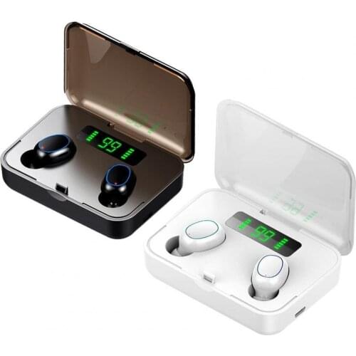 Wireless Portable Earphones In-ear Touch Bluetooth 5.0 8D Heavy Bass LED Headsets for Sport Walking Business Jogging