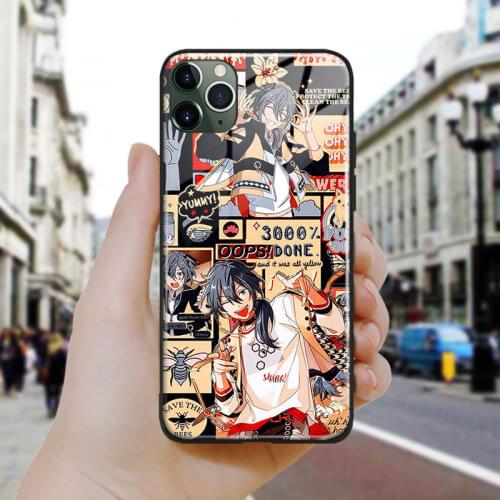 Ensemble stars niki shiina Soft Silicone Glass Phone Case Cover Shell For iPhone SE 6 6s 7 8 Plus X XR XS 11 12 Mini Pro Max