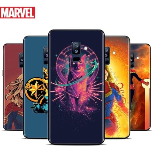 Captain Marvel For Samsung Galaxy A9 A8 Star A8S A7 A6 A6S A5 A3 Plus 2018 2017 2016 A750 Black Phone Case