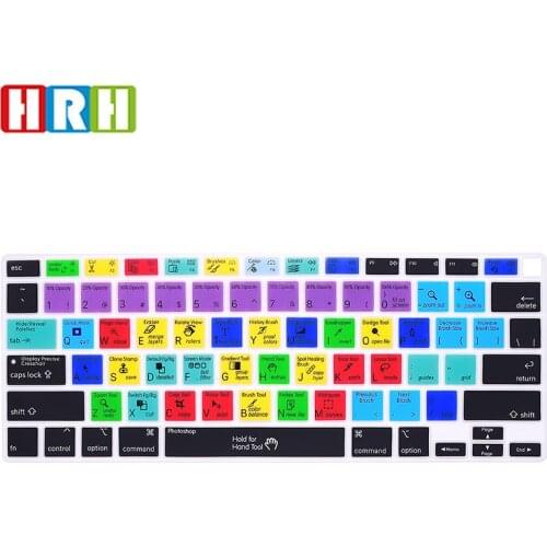 HRH Adobe Pholoshop Shortcut Hotkey Keyboard Cover Skin For MacBook 2020 New 13.3 Air A2179 M1 A2337 US Keyboard Protective Film