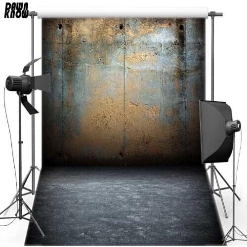 DAWNKNOW Vintage Concrete Brick Wall Vinyl Photography Background Ground New Polyester Backdrops For Wedding Photo Studio 685