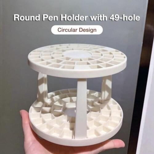 49 Holes Artists Art Paint Brush Holder Stand Holds Up Storage Collapsible Stand