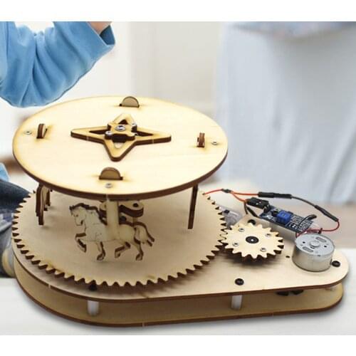 DIY Carousel Education Kids Toy Set Teaching Cultivate Craft Handmade Props