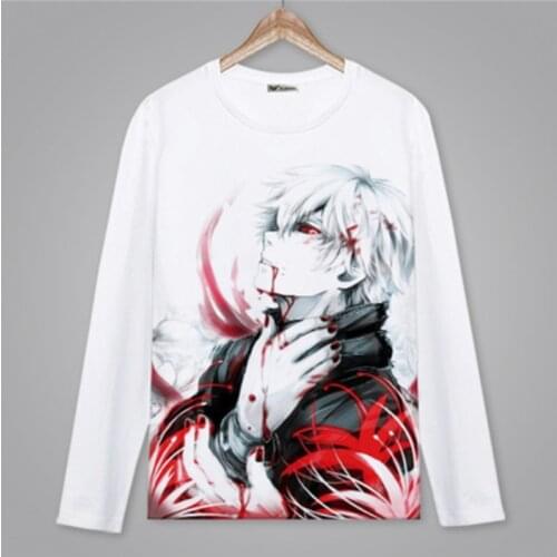 Anime Tokyo Ghoul Long Sleeve T-Shirt Spring Autumn kawaii Clothing Unisex Adult Child T Shirt harajuku tshirt