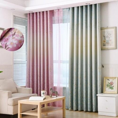 Lavender Printed Blackout Curtains for Living Room Window Jinya Home Decor Pretty Kitchen Polyester Curtain Panels Door Drapes