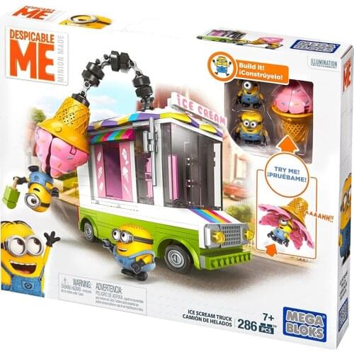 Mega Construx Despicable Me Ice Cream Truck Joyride 286pcs/pzs -5years old Children Toys Festival Christmas Gift