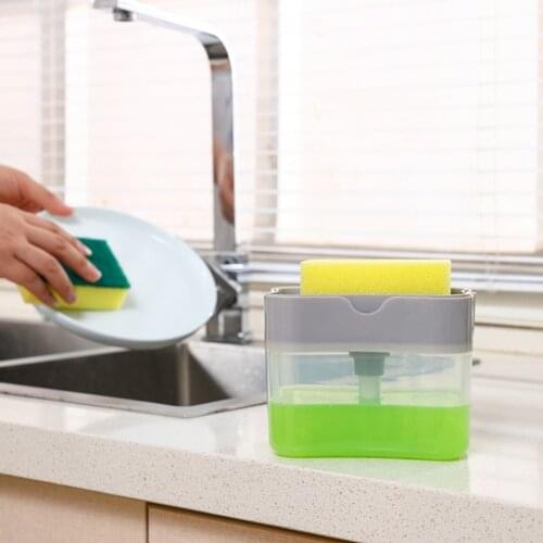 Dish Soap Dispenser for Kitchen Liquid Soap Dispenser Kitchen Soap Dispenser with Sponge Holder Soap Pump Dispenser