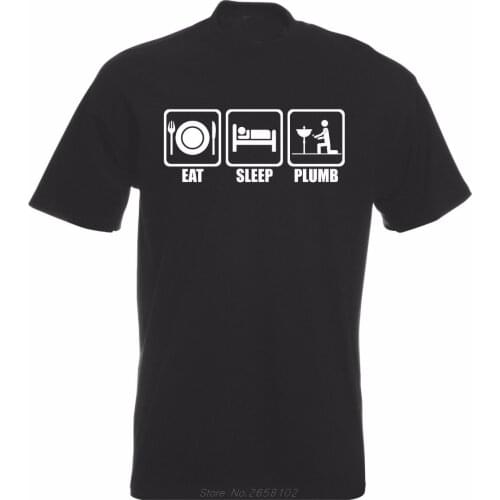 Brand New Summer Mens Photo T-Shirt Sleeping Pencil Plumber T-Shirt Fun Plumber Plumbing Gifts DIY Tee Shirt Streetwear
