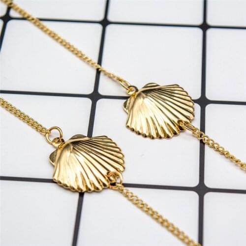 Imixlot Newest Simple Fashion Women Elegant Metal Shells Anti-Slip Chain Eyewear Holder Lanyard Necklace Strap Retainer