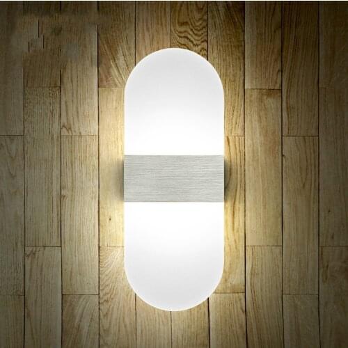 Office 12 W Led Panel light Bathroom Acrylic wall sconce indoor wall lamp Luminaire Bedroom Balcony Stair mirror led Wall light