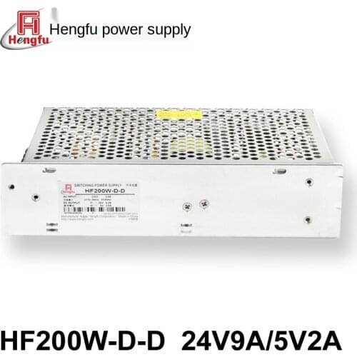 Factory direct sell Hengfu Power Source HF200W-D-D DC Regulator Dc24v 9a 5v 2a Dual Output Switching Power Supply
