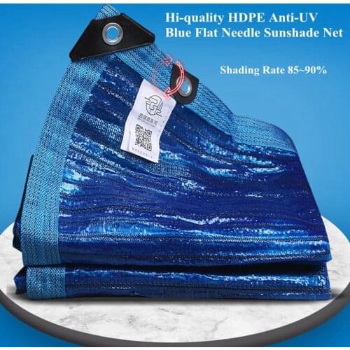 Blue Anti-UV HDPE Flat Needle Sunshade Net Home Garden Succulent Plant Shading Net Outdoor Swimming Pool Sun Shade Cloth Awning