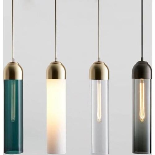 Nordic Minimalism Luxury LED E14 Glass Pendant Lamp For Bedroom Study Lvingroom Bar Cafe Modern Indoor Atmosphere Hanging Lamps