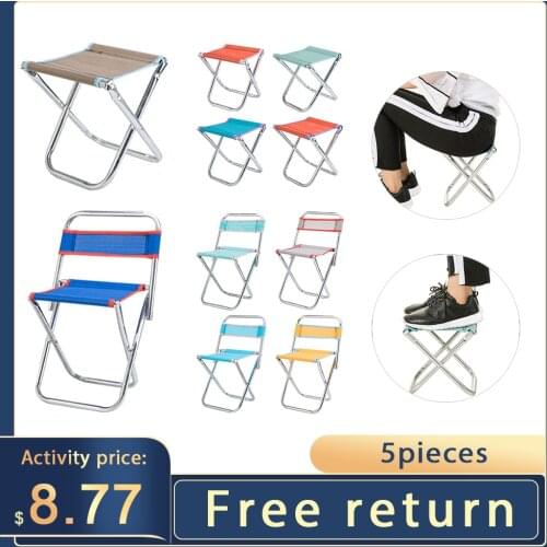 Foldable Fishing chair Stainless Steel Folding Stool Outdoor Fishing Stool Camping Chair Portable Beach Chair Outdoor Furniture