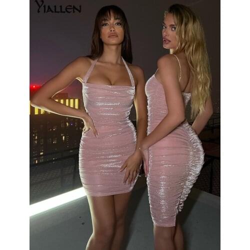 Yiallen Solid Summer Dresses