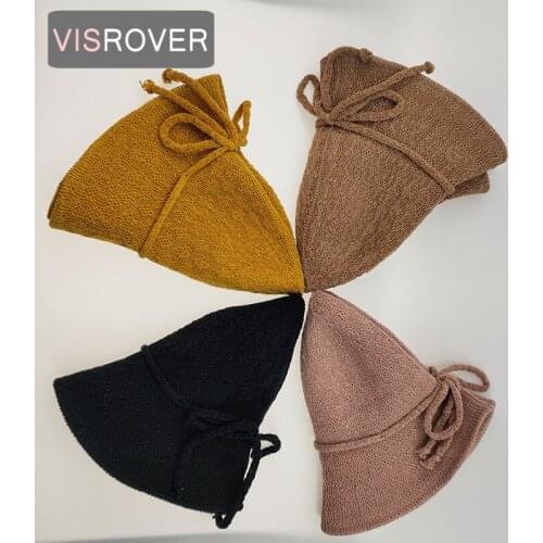 VISROVER 4 colorsways Summer Bucket cap Women chenille big Hat Caps cool outdoor sports Aurtumn Winter ladies Beach Sun hat