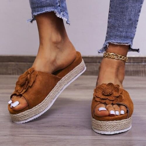 Woman Sandals 2021 Summer Gladiator Sandals Women rope Romen Sandals Ladies Platform straw Slippers Plus Size 35-43