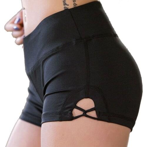 Women Hollow Out Elastic Waistband Stretchy Athletic Bottoms for Sports Yoga Workout Running Gymnastics Ballet Shorts Dancewear