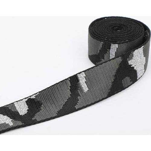 Cusack 1 meter 3.8 cm Nylon Webbing Lace Trim Ribbon for Garments Bags Home Textiles Outdoor Sports DIY Crafts Camouflage