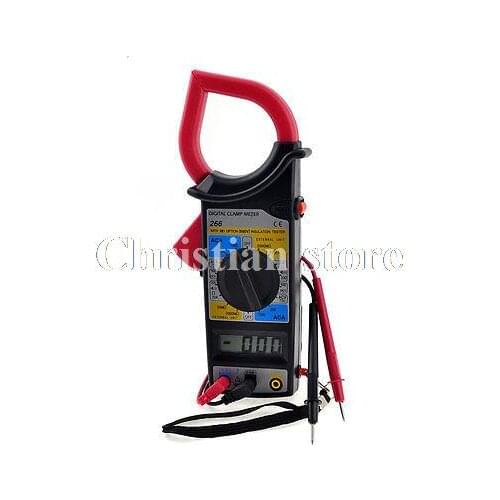 1 PCS 266F Ammeter Voltmeter Digital Clamp Meter Black Red w 2 Leads