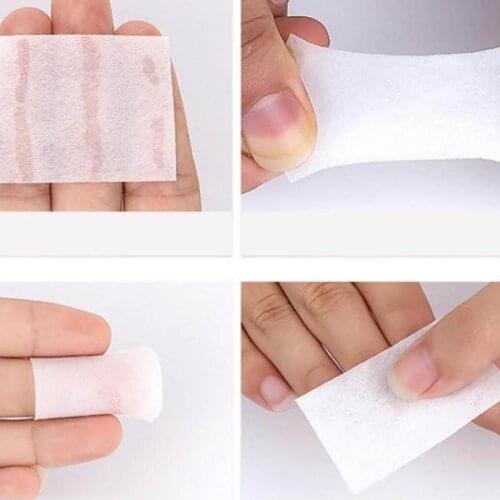 100 Pcs Cotton Pads Nail Polish Remover Soft Nail Unloading Towel One Time Nail Art Cleaning Wipes For Makeup Manicure Tools
