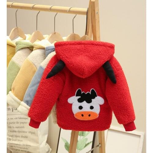 2020 Baby Girls Jacket Kids Fashion Coats Plus cashmere Hooded Autumn Winter Girls Jacket Infant Clothing Childrens Outerwear
