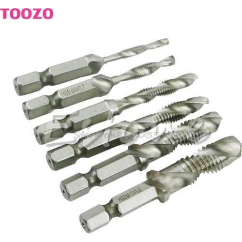 6Pcs High Speed HSS Machine Screw Thread Metric Plug Hand Tap Drill Bits M3-M10 G08 Whosale&DropShip