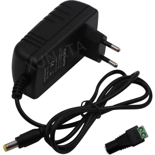 EU US UK AU Power Adapter + Female Jack Plug 12V Power Supply Converter AC110-240V to DC 12V 2A 3A Switching Transformer Charger