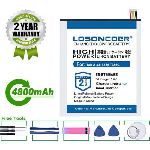 4800mAh EB-BT355ABE EB-BT355ABA Battery For Samsung Galaxy Tab A 8.0 Tab5 T355 T355C P355 SM-T355 P350 SM-T350 SM-P350 P355C
