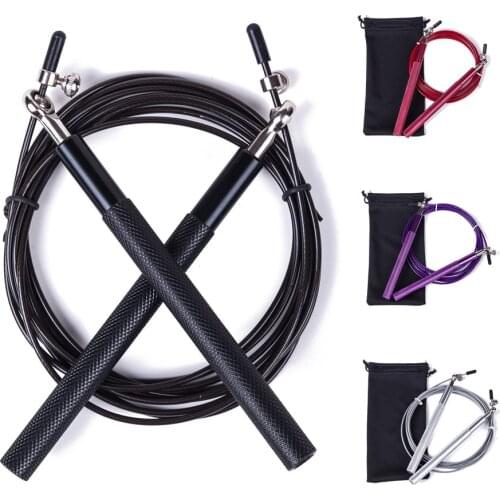 Free pouch 3 Meters METAL BEARING and Handle!! skipping rope / Speed Cable Jump Rope Crossfit MMA Box home gym / NPFL