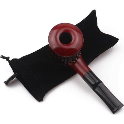 Wooden Pipe for Smoking Handmade Wooden Pipe Smoke Cigarettes Tobacco 9mm Filter Smoking Pipe with Handmade Tobacco Pipe