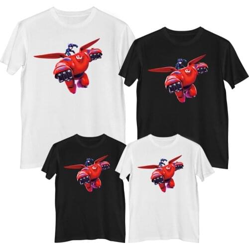 Disney Big Hero 6 Hiro Hamada Baymax T shirt Comfortable Breathable 100%cotton Fashion clothes for teens adult girls boy t-shirt