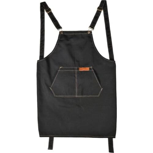 Fashion Women Men Apron Hair Styling Salon Barber Apron With Pocket Adjustable Cotton Canvas Hair Dying Apron Wrap