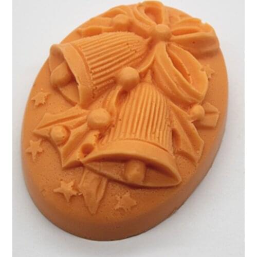 C531 handmade soap mold double sugar cake mold mold baking Christmas bells