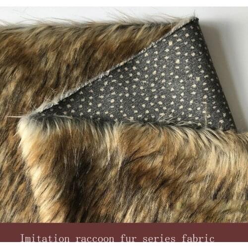 Autumn and winter artificial fur natural color imitation raccoon fur series imitation fur coat fur collar fabric