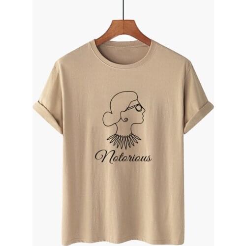 Notorious RBG Ruth Bader Ginsburg T Shirt Feminist Simple Lines Graphic Tops Men Women Casual Cotton Clothing 11 Colour
