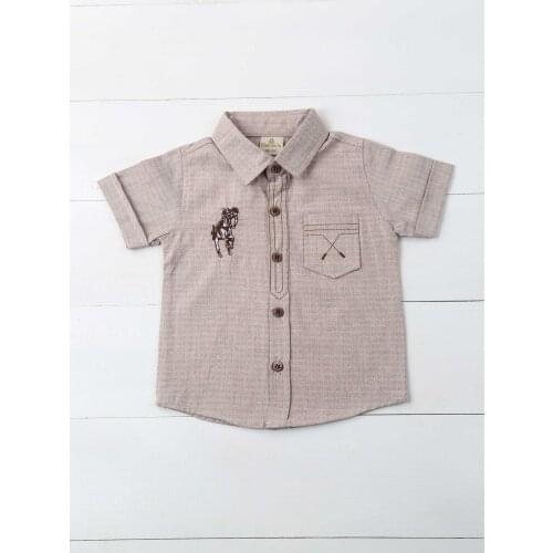 Brown Male Child Shirt