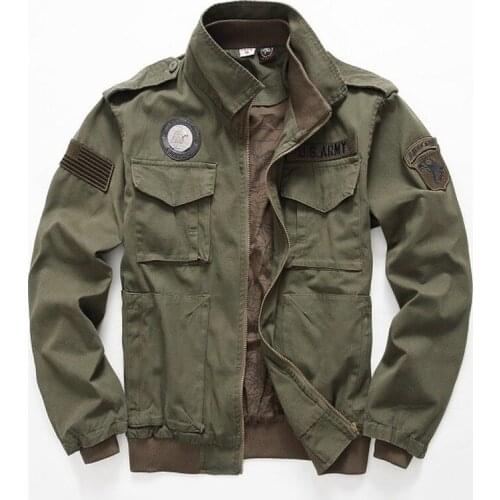 Flight Jacket Mens Military Pilot Uniform Us Army Fatigue Winter Soldier Urban 2020 Tactical Clothing Outwear Male Green Black