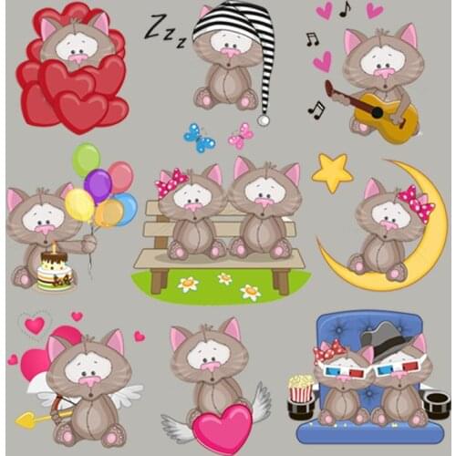 Mouse Set Iron On Patches Diy Fashion Vinyl Appliqued Tops Heat Transfer Applique On Clothes Washable Wholesale Patch