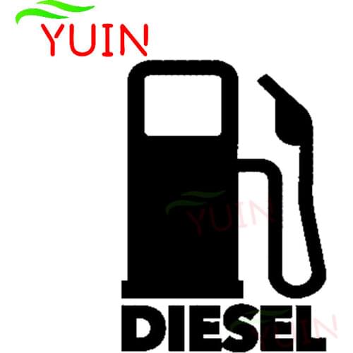 DIESEL Fuel Glue Fun Car Sticker Fashion Car Window Decoration PVC Waterproof Sunscreen Decal Black/White/Red/Laser/Silver