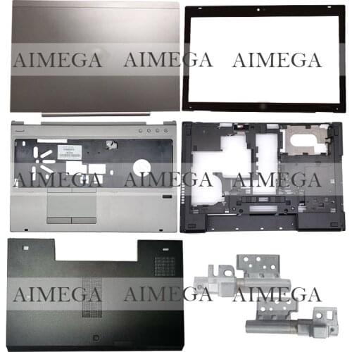 NEW Laptop LCD Back Cover/Front Bezel/Hinges/Palmrest/Bottom Case/HDD cover For HP EliteBook 8560P 8570P 641201-001 641207-001