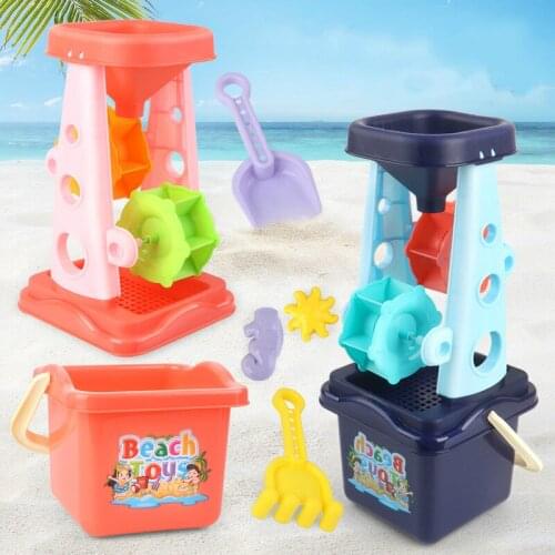 New Beach Sand Toys Set Kids Seaside Hourglass Sand Shovel Bucket Set PlayToys Digging Sand Shovel Tool Gifts
