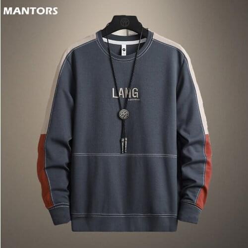 2021 Autumn Spring Hoodies Sweatshirt Mens Korean Hip Hop Sweatshirt Male Streetwear Casual Fashion Clothes Mens Top Patchwork