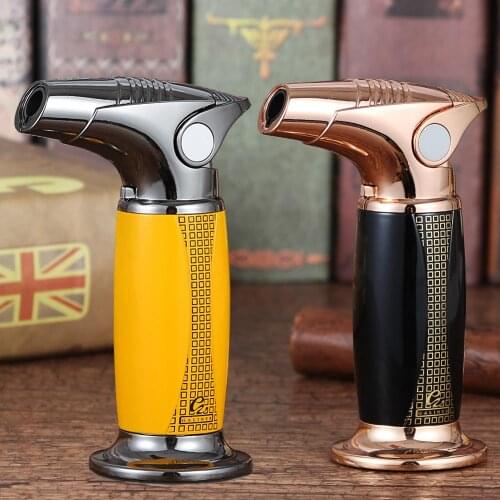 GALINER Luxury Table Torch Lighters Windproof Butane Gas Jet Red Flame Fire Cigar Cigarette Lighter W /Gift Box For COHIBA Cigar