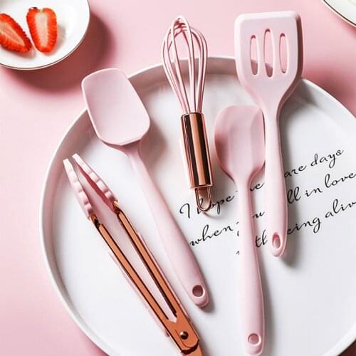 Silicone Cooking Utensils Non-Stick Turner Soup Spoon Spatula Brush Scraper Pasta Server Egg Beater Kitchen Cooking Tools